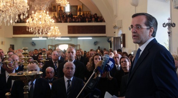 Πρωθυπουργός της Ελλάδος Αντώνης Σαμαράς στο 4ο Μνημόσυνο του Τάσσου Παπαδόπουλου